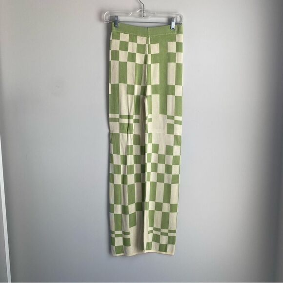 Paloma Wool Puerto Checker Knit Straight Leg Pants - Picture 3 of 6